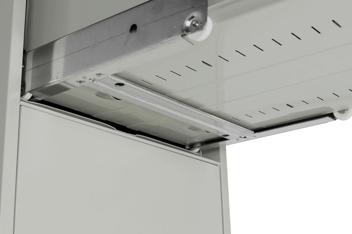 31 inch 2-Drawer Vertical Fireproof File Cabinet – Letter Size Filing – Key Lock – Water Resistant Seal – Fire and Impact Rated – Light Gray Finish – Model LTR2W31LG