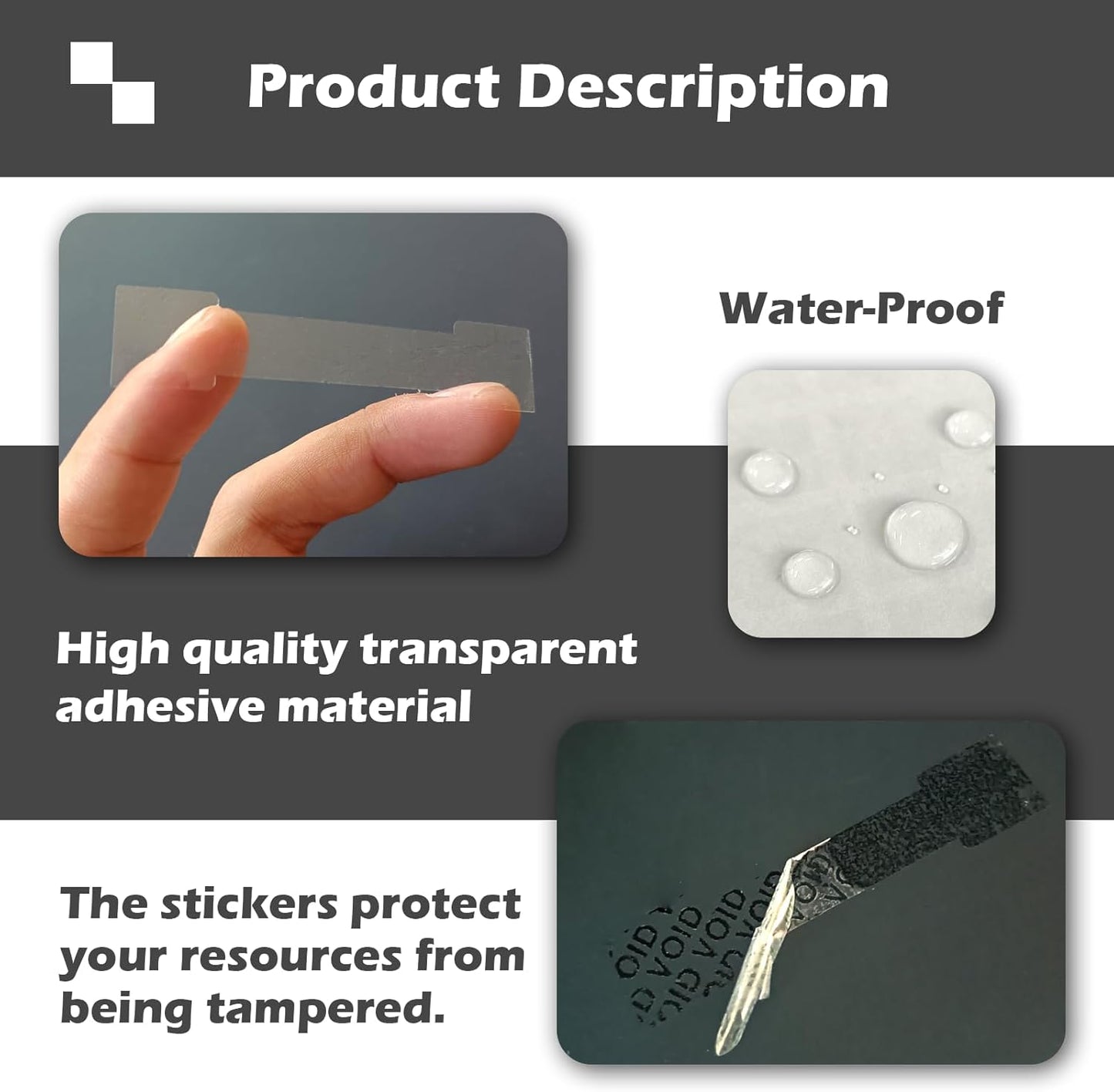 550 PCS Clear Transparent Tamper evident Sticker Package Envelope Mail Wafer Seal Security Warranty Void Labels Sticker（2.8x1inch,Bone）…