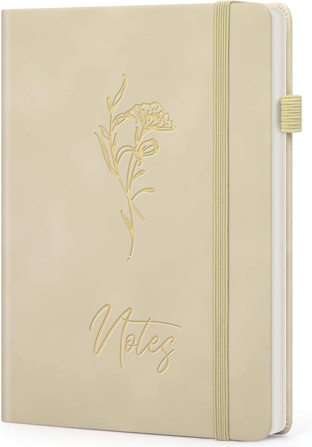 Lined Journal Notebook For Women Men, 200 Pages A5 Hardcover Leather Journals For Writing College Ruled Notebook For Work School Note Taking Business Diary Notepad 5.7'' X 8.3''-White