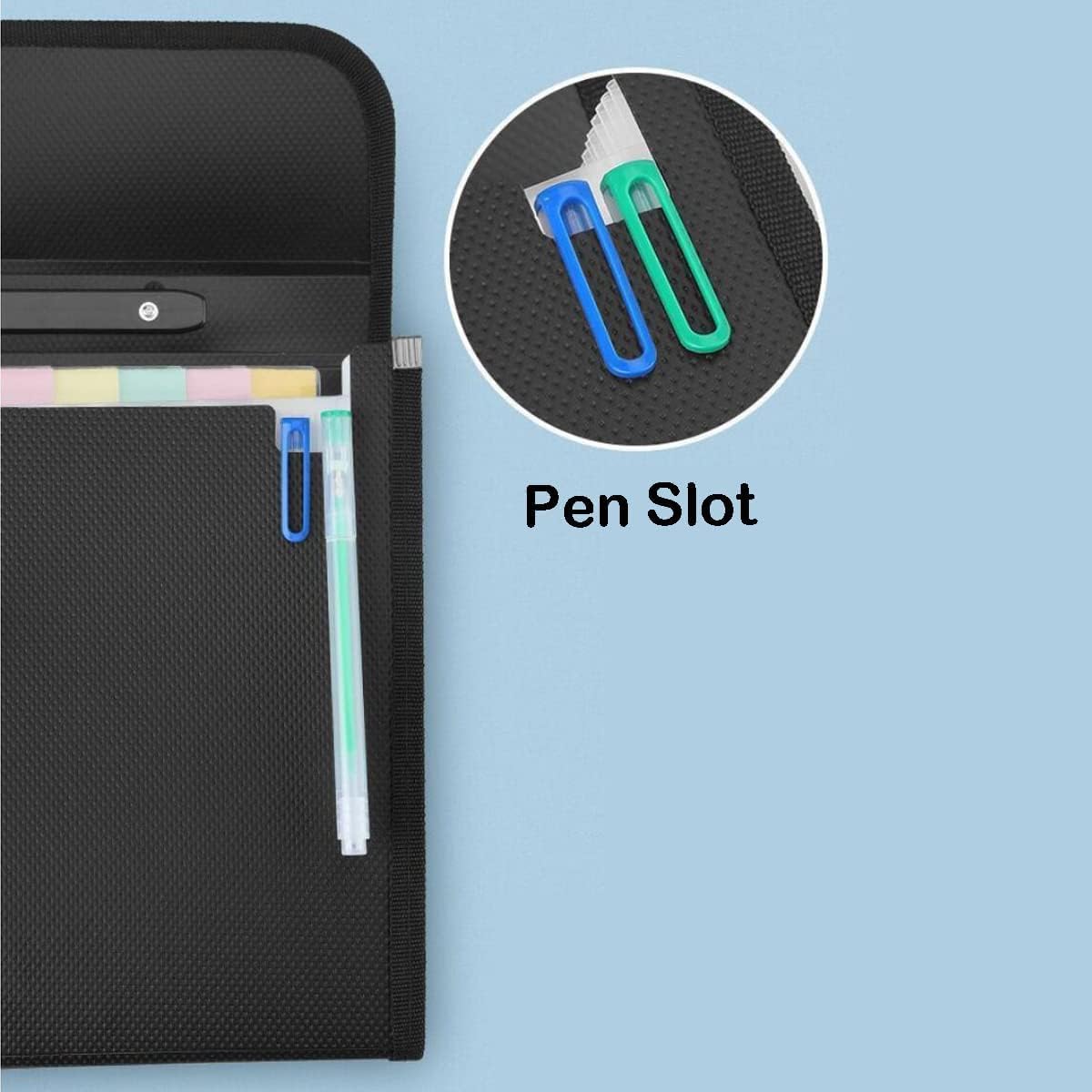 2 Pack 12 Pockets Accordion File Organizer with Handle, TRANBO Letter Size/A4 Expanding File Folder, Portable Paper Organizer, Expandable Plastic Document Organizer for Travel School Office