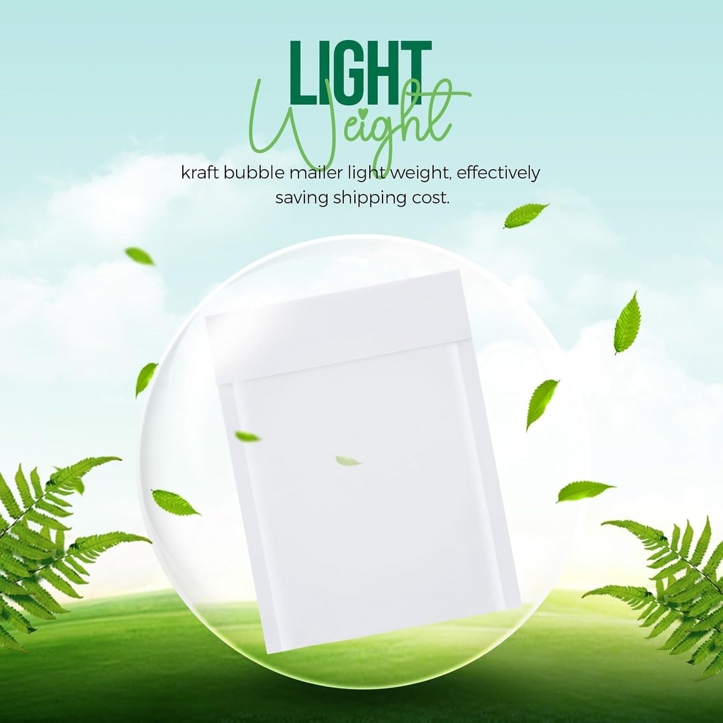 Fuxury White Kraft Bubble Mailer 6x10" 100 Pack Usable Size 6x9" Thick Padded Envelopes Self Seal Bubble Envelopes Waterproof Cushioned Padded Mailers for Small Business Shipping Invoices Cards