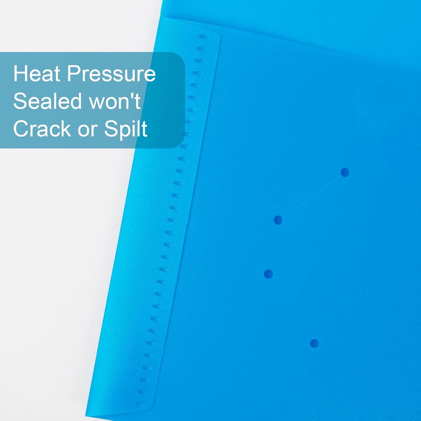 Plastic Folders with Pockets,2-Pocket Poly Folders Holds 8-1/2" x 11" Paper for School/Office/Home (Lake Blue, 12-Pack)