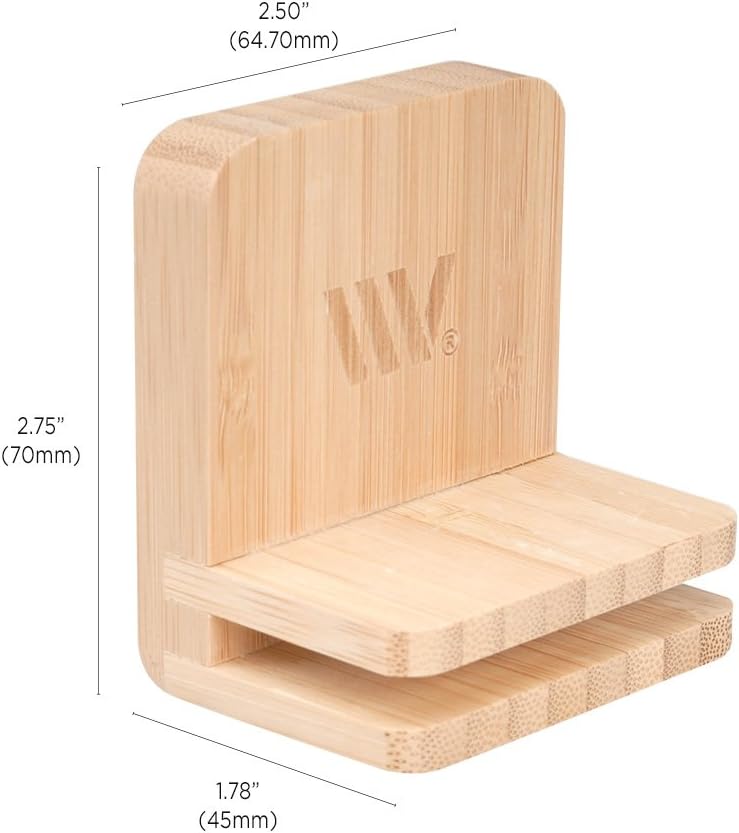 MobileVision Slim Bamboo Charging Station & Compatible Adapter for Apple Watch Multi Device Organizer, Smartphones, Tablets, Laptops & More