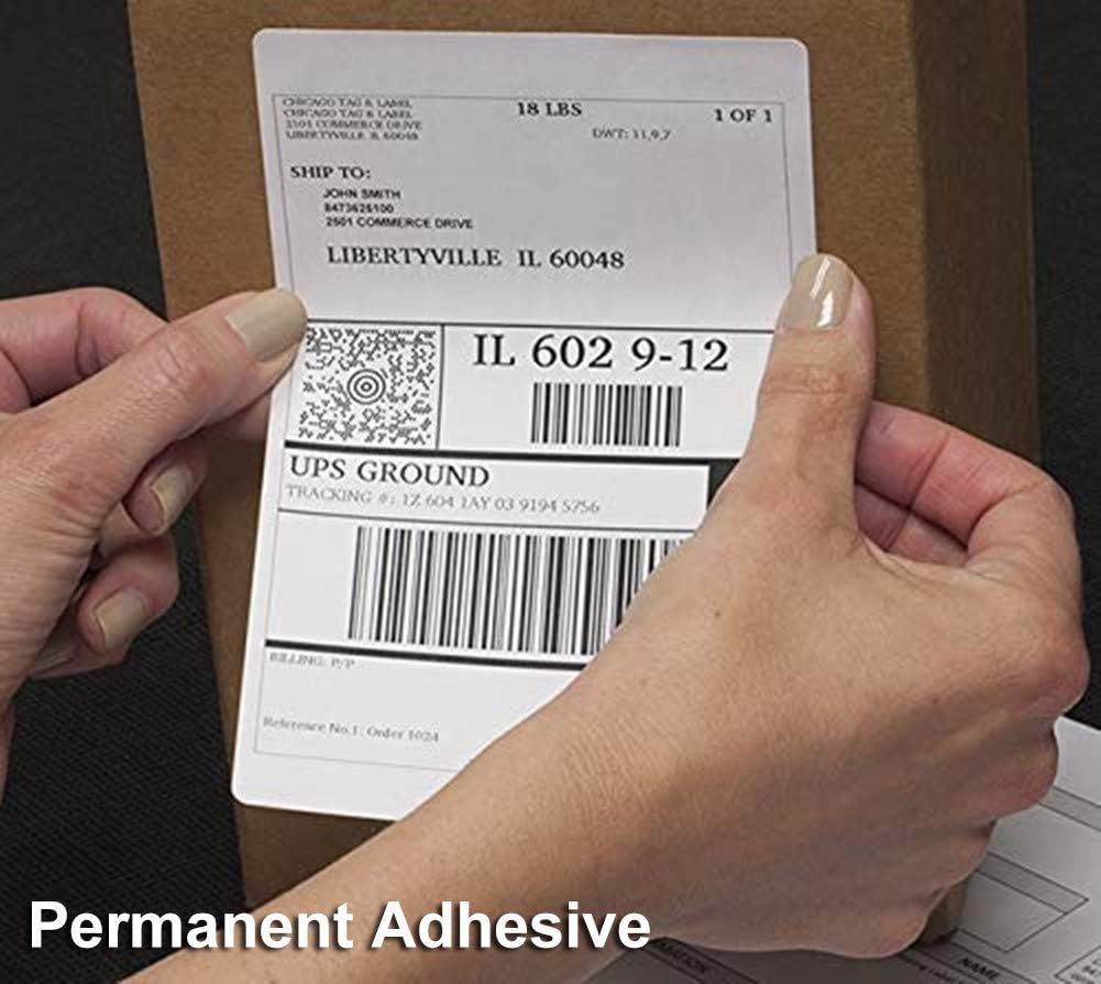 Shipping Label with Rounded Corner, 8.5 x 5.5 Inches Half Sheet Self Adhesive Shipping Address Labels for Laser and Inkjet Printer, 500