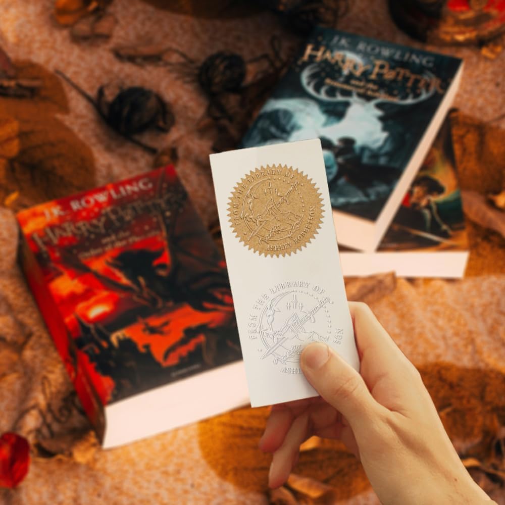 CALLIE from The Library of | Ex Libris | Personalized Book Embosser Stamp | Custom Sword Theme Book Stamp | Stamp Your Library | Gifts for Book Lovers