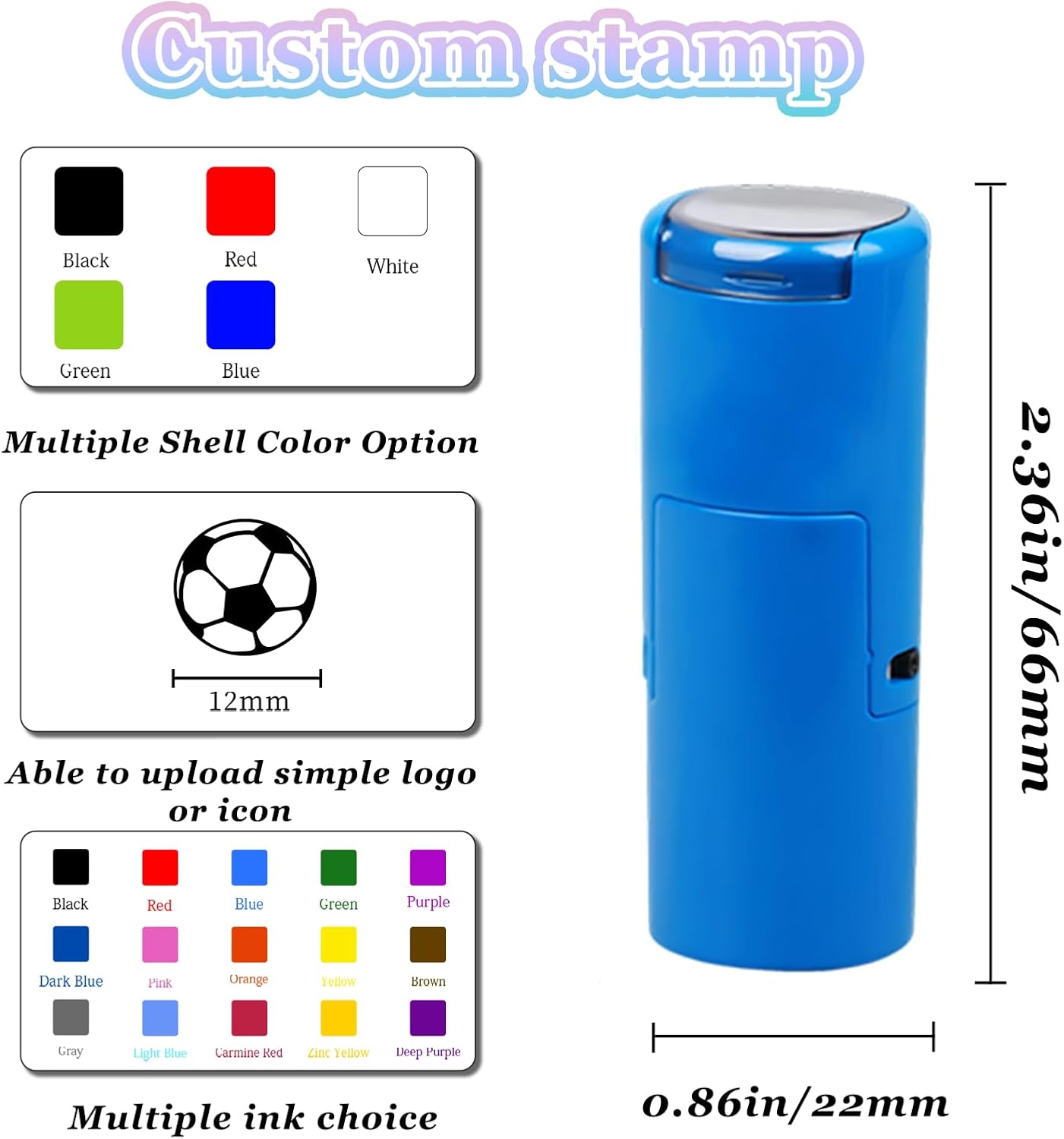 Custom Loyalty Card Stamp Self Inking Stamps Personalized Mini Logo Stamp Customized Shop Member Journal Coffee Card Reward Stamper