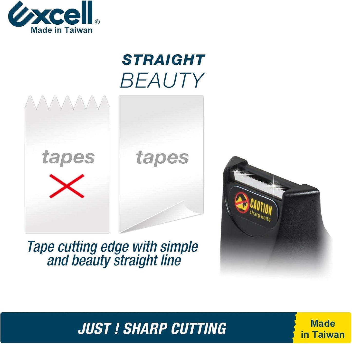 Excell EX-115BK Mini Desktop Tape Dispenser (1" core) with Adhesive Bottom, Tape Dispenser Desk for Home, Office, School and Gift Store Wrapping Purpose- 1Pack (1)