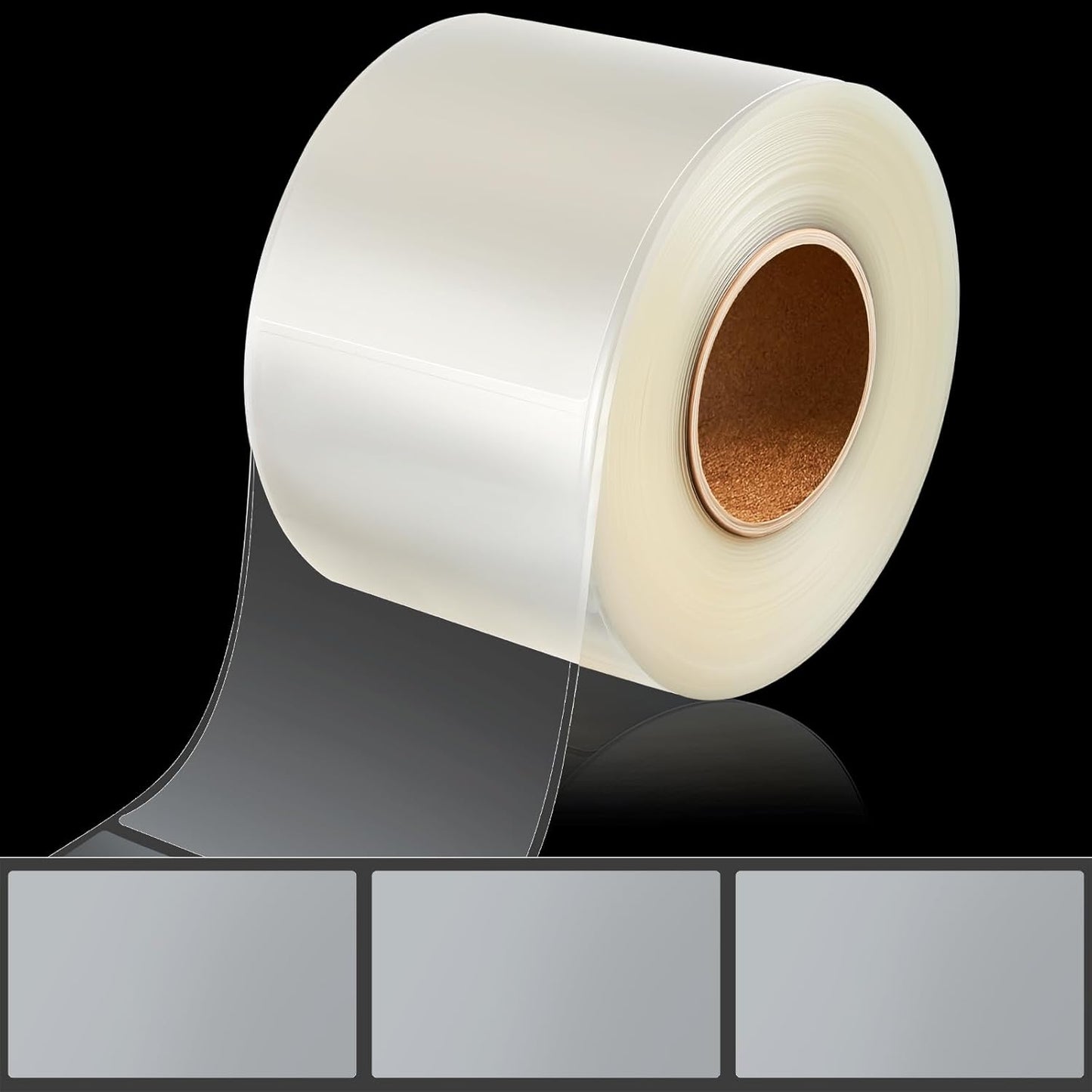 Zonon 750 Pcs Clear Labels Label Protector Clear Stickers Wafer Seals Waterproof Labels for Protecting Barcodes, Numbers and Stickers (4 x 2 Inch,Rectangle)