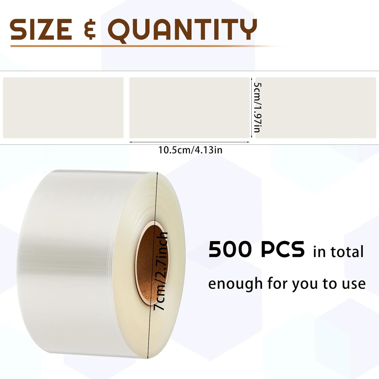 Zonon 2500 Pcs Clear Labels Label Protector Clear Stickers Wafer Seals Waterproof Labels for Protecting Barcodes, Numbers and Stickers (4 x 2 Inch,Rectangle)