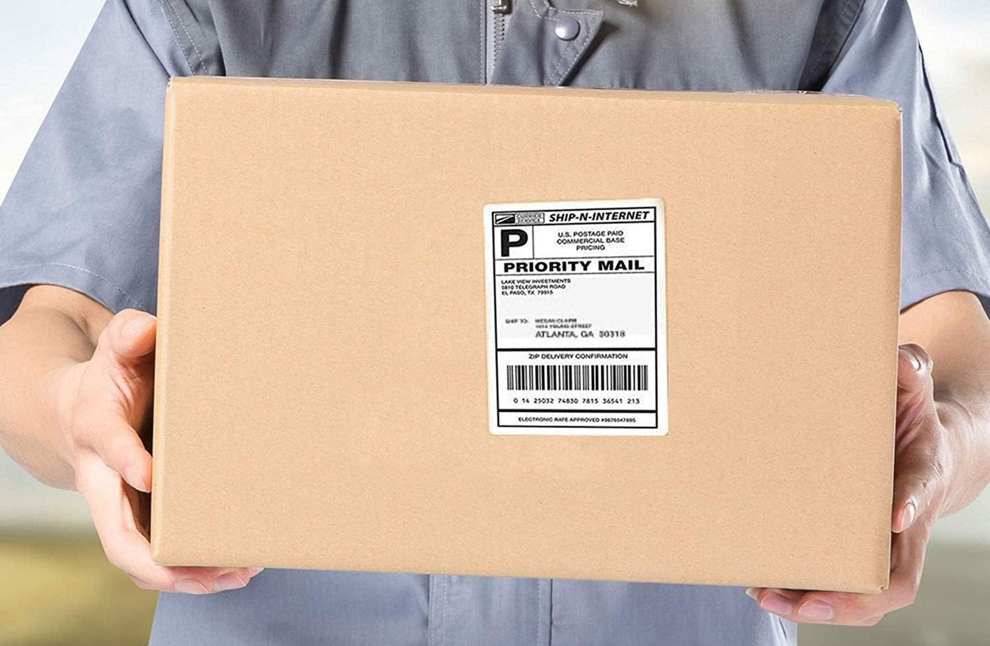 4x6 Thermal Labels, Shipping Labels with Perforated Line, Commercial Grade Thermal Shipping Label Paper, Pack of 500