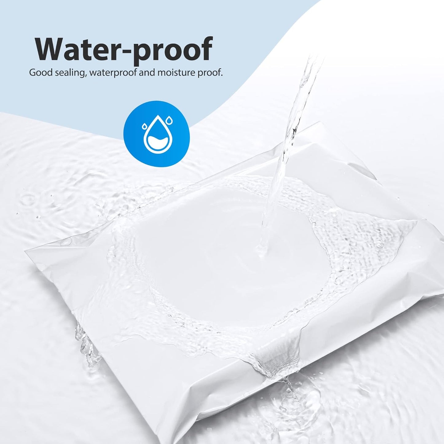 Fuxury Poly Mailers 14.5x19" 400Pcs Bulk Shipping Bags for Clothing Strong Adhesive Shipping Envelopes Waterproof Packaging Mailing Bag for Small Business White Polymailers