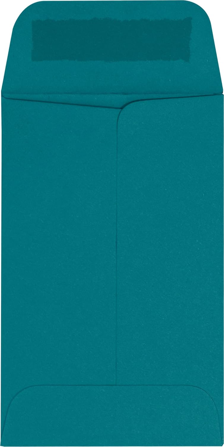 LUXPaper #1 Coin Envelopes | 2 1/4" x 3 1/2" | Teal | 80lb. Text | 50 Qty