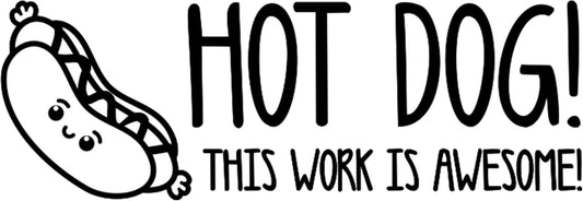 Custom Self-Inking Teacher Stamps | 49 Designs | Fun Phrases | Grading Made Easy | Classroom and Library Book Stamps (Hot Dog!, Xtra Large)