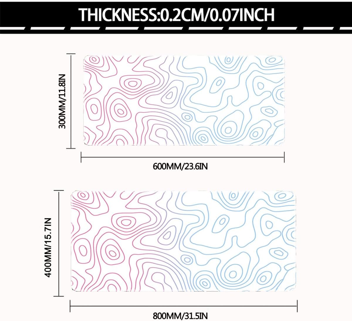 Large Mouse Pad for Desk - Gaming Mouse Pad with Non-Slip Base Stitched Edges, Desk Mat Desk Pad for Keyboard and Mouse