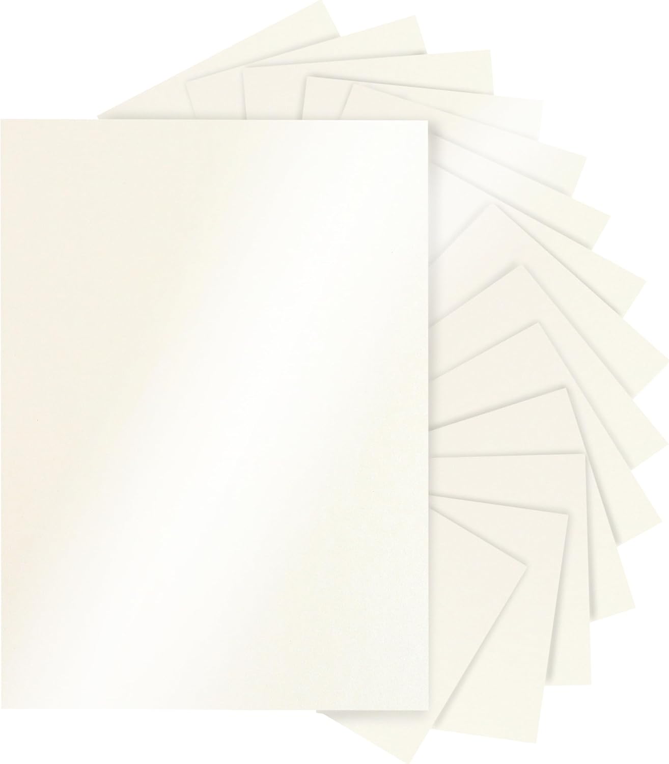 120 Sheets Cream Shimmer Cardstock 8.5 x 11 Off White Paper, 250gsm/92lb Premium Glossy Paper Card Stock for DIY Cards Making, Wedding Invitations, Anniversaries, Business Cards, Menus