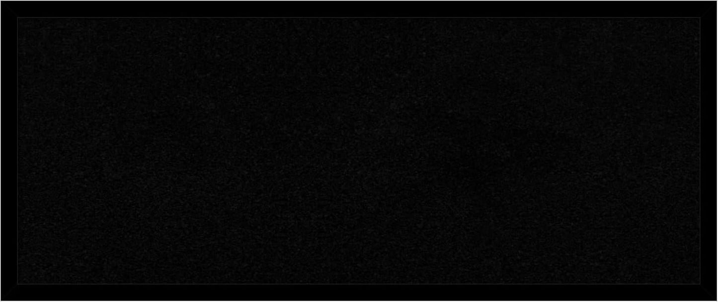 Amanti Art Black Cork Board for Wall, 13x31 Vision Board with Black Wood Frame, Medium Corkboard Office Decor for Home Organization, Modern Corkboard Pinboard to Display Items for Home Organization