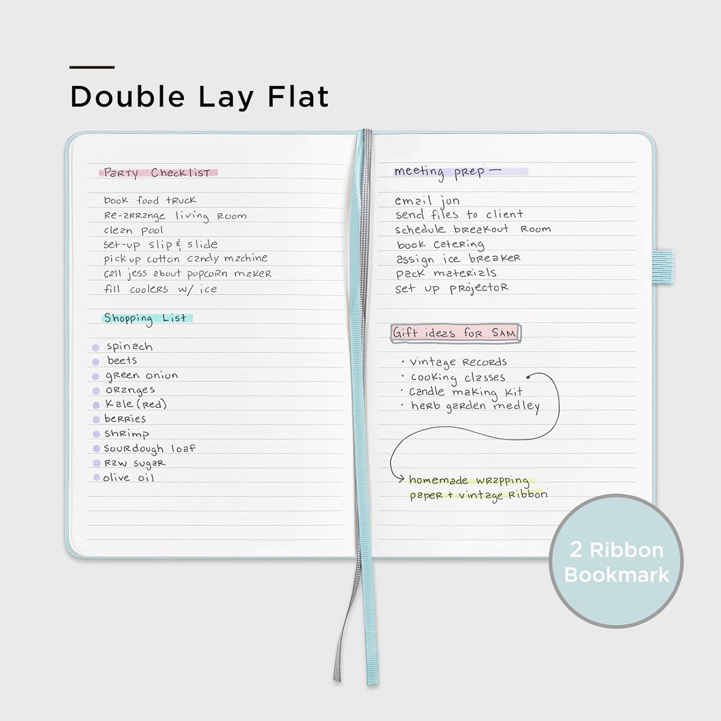 &And Per Se Lined Journal Notebook, 160 Pages, A5 5.7 x 8 inches College Ruled Thick Paper Notebook Journals for Writing, Hardcover Notebooks for Women Men Office School (1 Pack, Cyan)