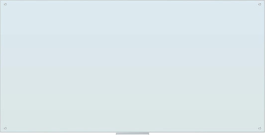 U Brands Magnetic Glass Dry-Erase Board, 96" X 48" Inches, White Frosted Surface, Frameless