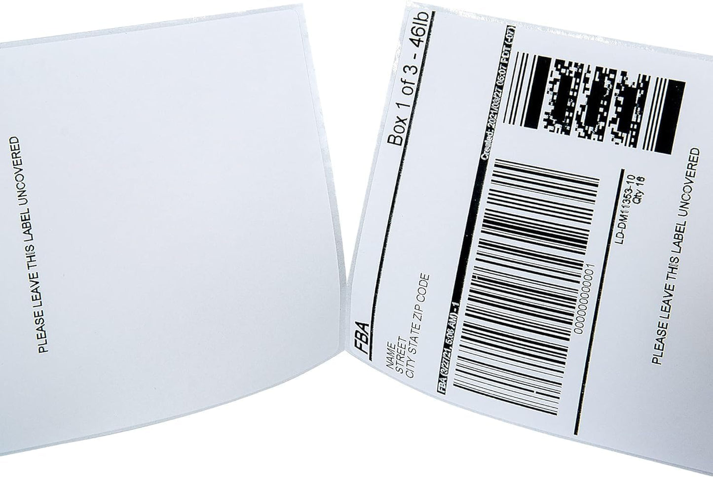 L LIKED 270000 Fanfold 4" x 6" Direct Thermal Labels With Perforated Line for Thermal Printers - Compatible With Zebra & Rollo Printer