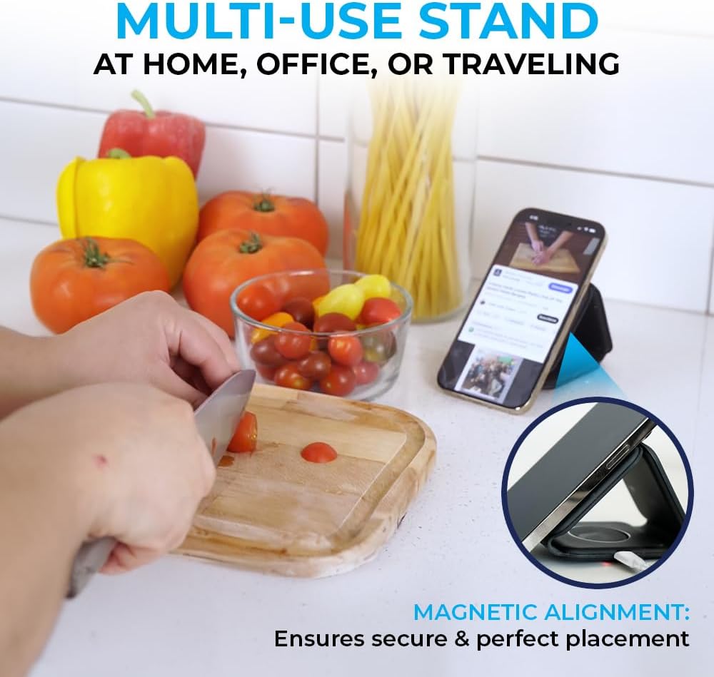 3-in-1 Magnetic Wireless Charger for iPhone, Apple Watch & AirPods – Fast Charging Station, Foldable Dock for Travel & Desk, Compatible with All iPhone Models, with 20W Adapter