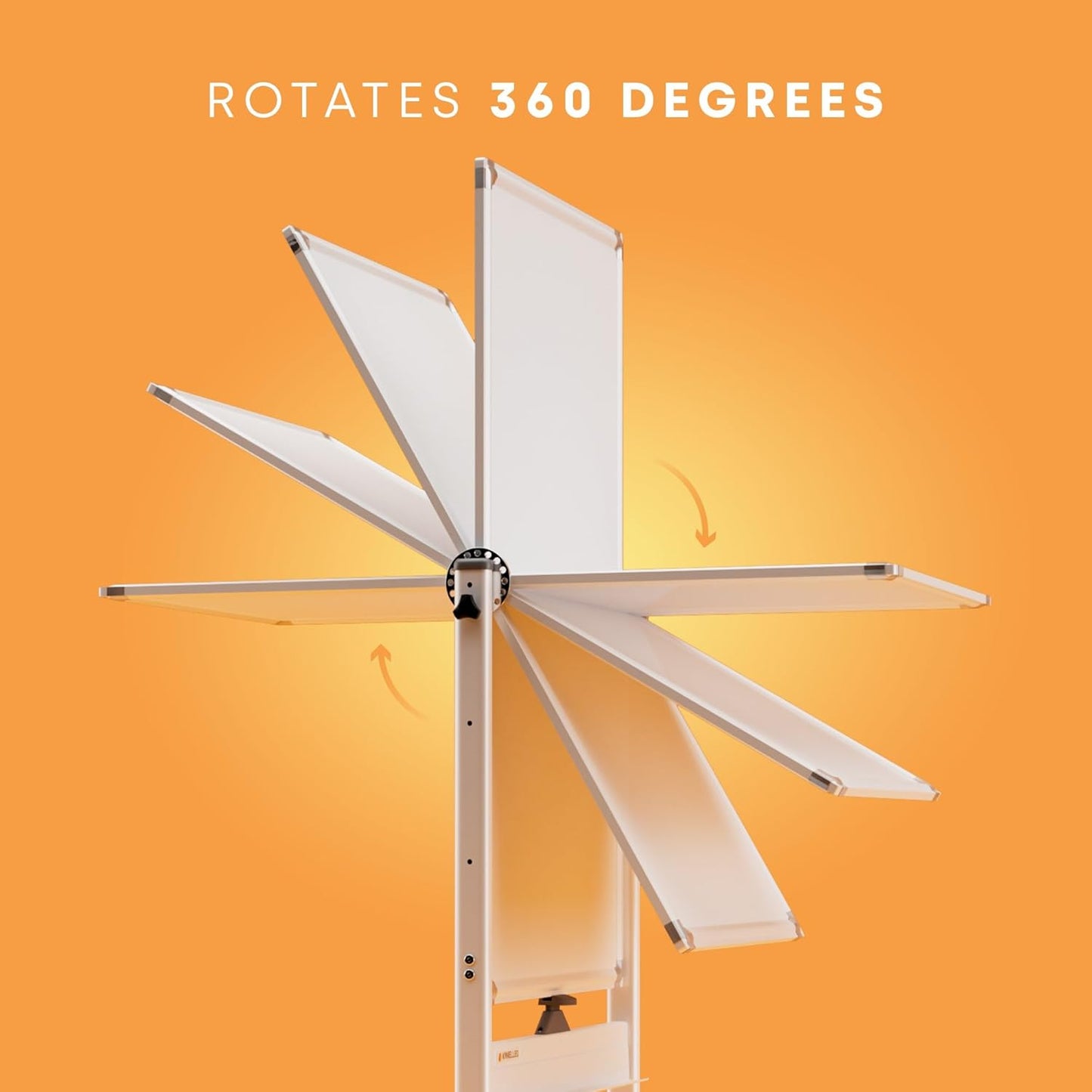 Rolling Dry Erase Board 24 x 48 - Large Portable Magnetic Whiteboard with Stand - Double Sided Easel Style Whiteboard with Wheels - Mobile Standing White Board for Office, Classroom & Home