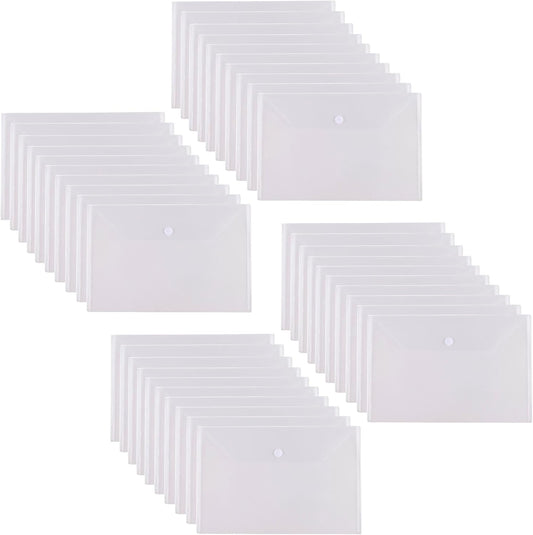 11 x 17 Clear Large Plastic Envelopes Document File Storage Holder 40 Pack Hook Loop Closure