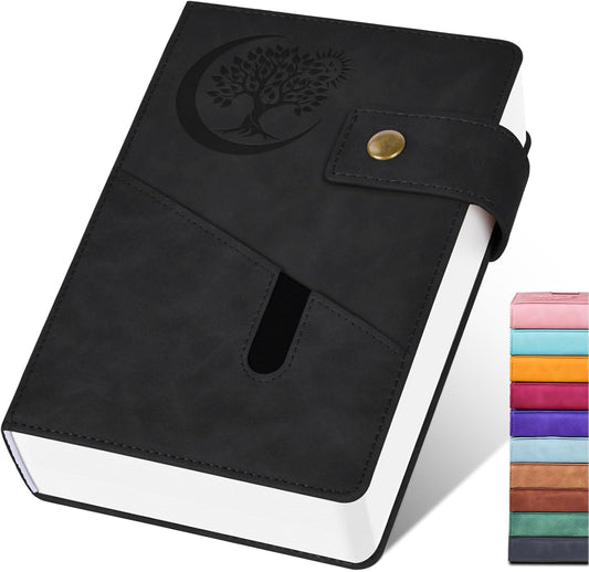 365 Page Thick Lined Journal Notebook for Men Women, B5 Large Leather Journals for Writing, Hardcover Notebooks for Work, School, Note Taking, Business, Travel Diary, College Ruled 7.6" x 10"