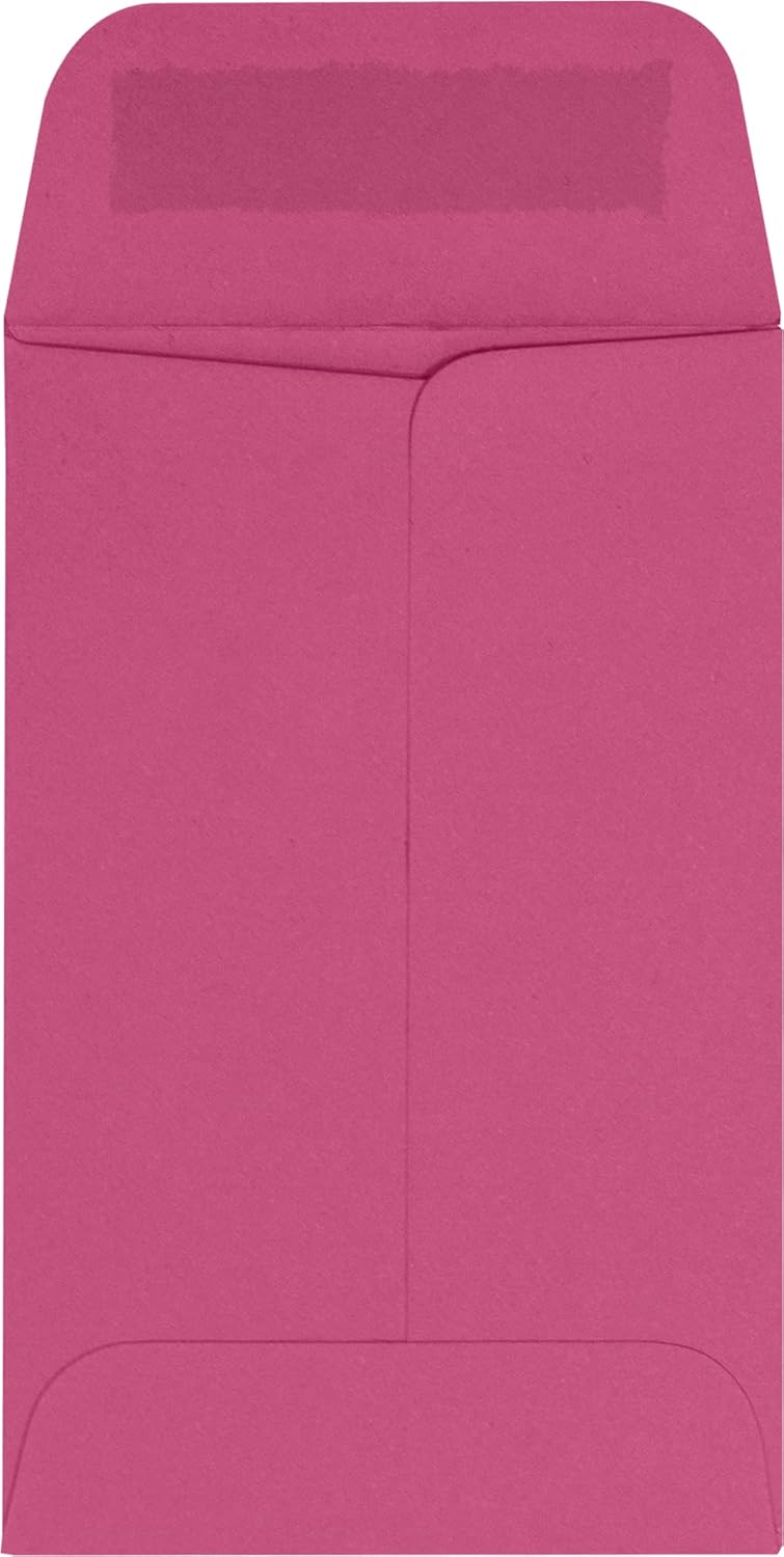 LUXPaper #1 Coin Envelopes | 2 1/4" x 3 1/2" | Magenta Pink | 80lb. Text | 500 Qty