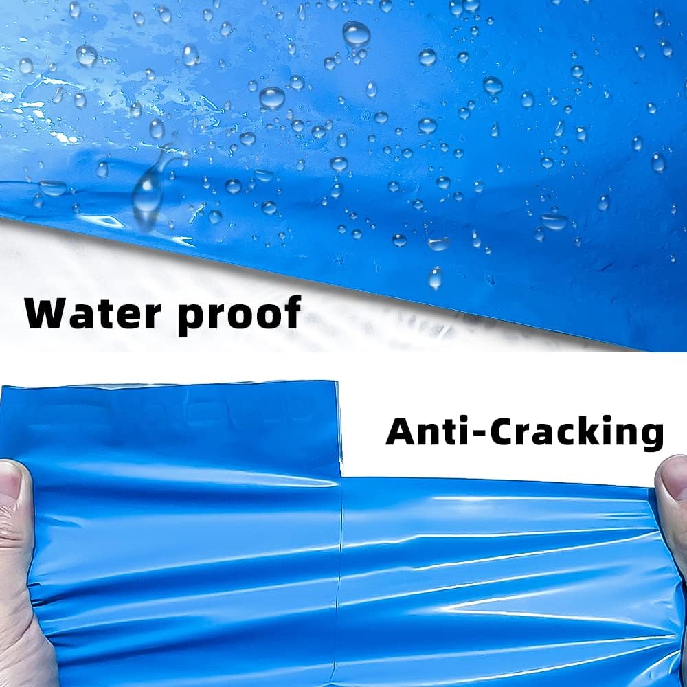 POLYSELLS 50 pcs 24x24 Inches Blue Poly Mailers Shipping Envelopes, Strong Adhesive Sealing, Waterproof, and Tear-resistant Postal Mailing Bags for Clothing, Books, and Accessories