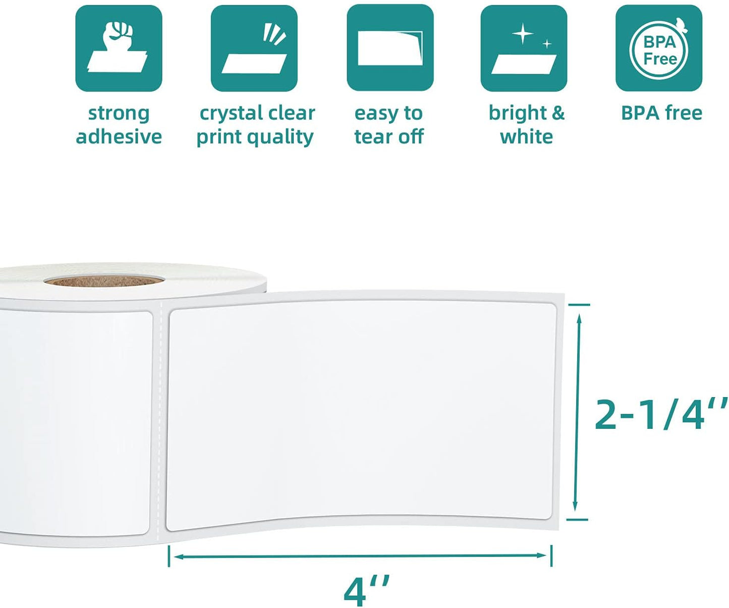 4200 Pcs 2.25" x 4" 3-Proof Direct Thermal Shipping Labels Compatible with Zebra LP2824 Plus ZD410 ZD411 ZD420 ZD421 ZP450 ZP505, 12-Roll Waterproof Mailing Address Labels for Rollo MUNBYN