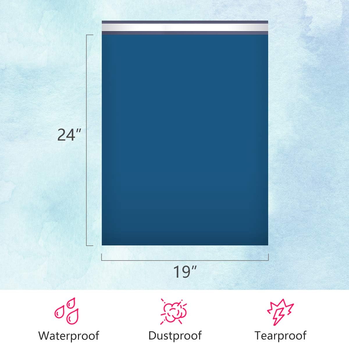 UCGOU Poly Mailers 19x24 Inch Navy Blue 100 Pack Extra Large Shipping Bags Strong Thick Mailing Envelopes Self Seal Adhesive Waterproof and Tear Proof Boutique Postal for Clothing Quilt and More