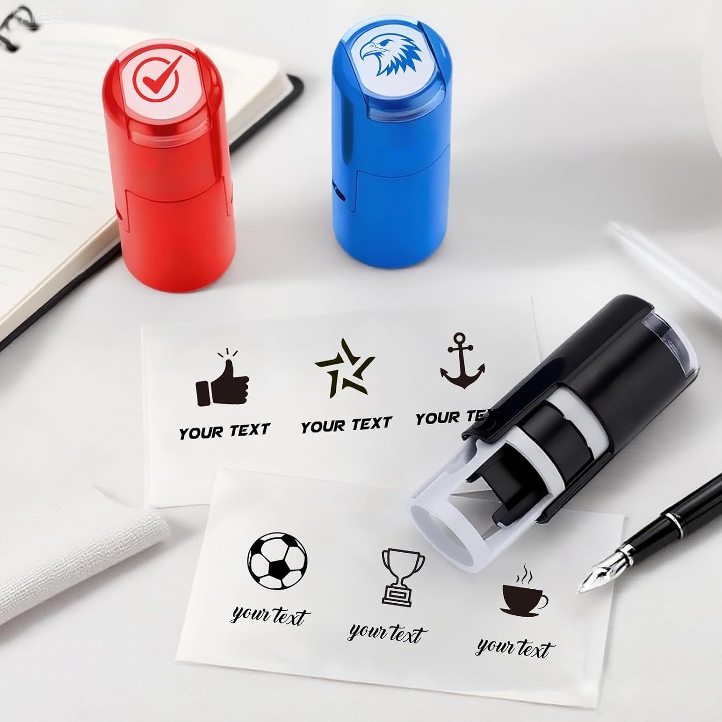 Custom Loyalty Card Stamp Self Inking Stamps Personalized Mini Logo Stamp Customized Shop Member Journal Coffee Card Reward Stamper