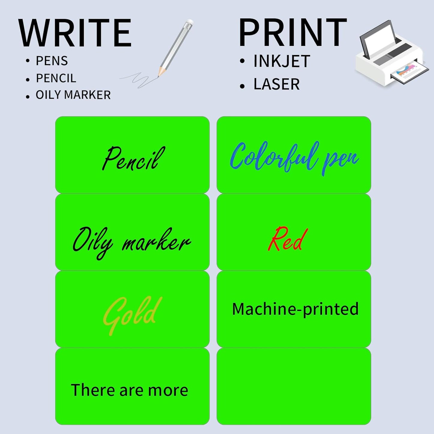 STARLIBOO Shipping Labels Stickers, 2"×4" Printable Fluorescent Mailing Labels for Laser/Inkjet Printing- Matte, Permanent Adhesive Sticker (Fluorescent Green)