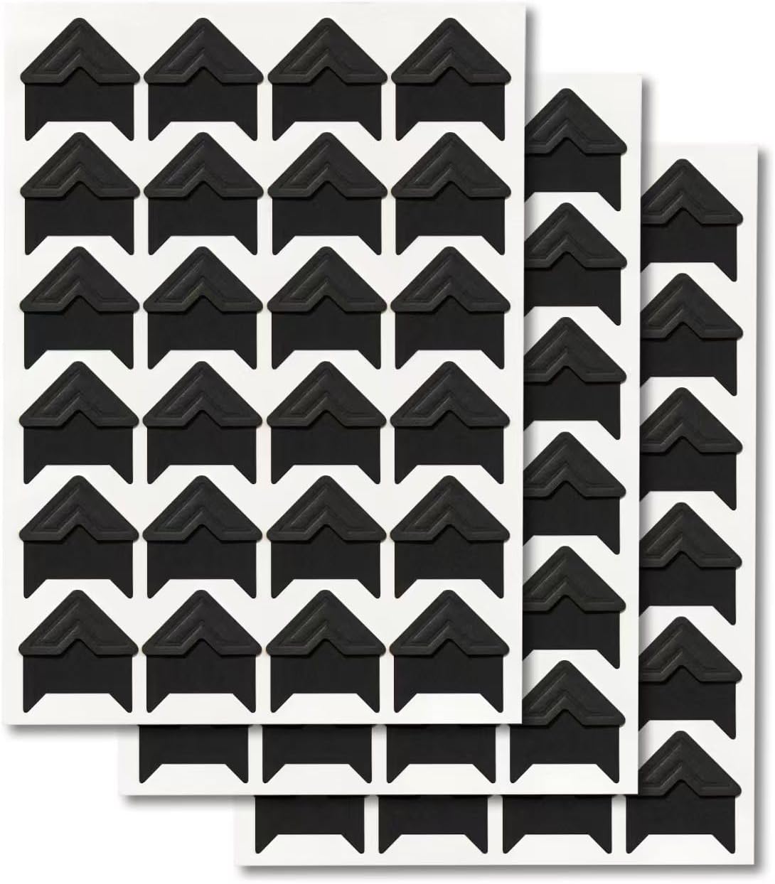 GOONAVI 15 Sheets 360 Pcs Black Acid-Free Photo Corners Mounting Self Adhesive for DIY Photo Album Journal