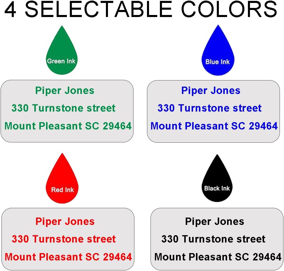 Custom Logo Stamp,Personalized Business Stamp,Customized Self-Inking Stamp Business Text Image Logo Stamp Round,Stamp for Official Documents, Packaging & Mail,4 Ink Colors Available (Green Case)