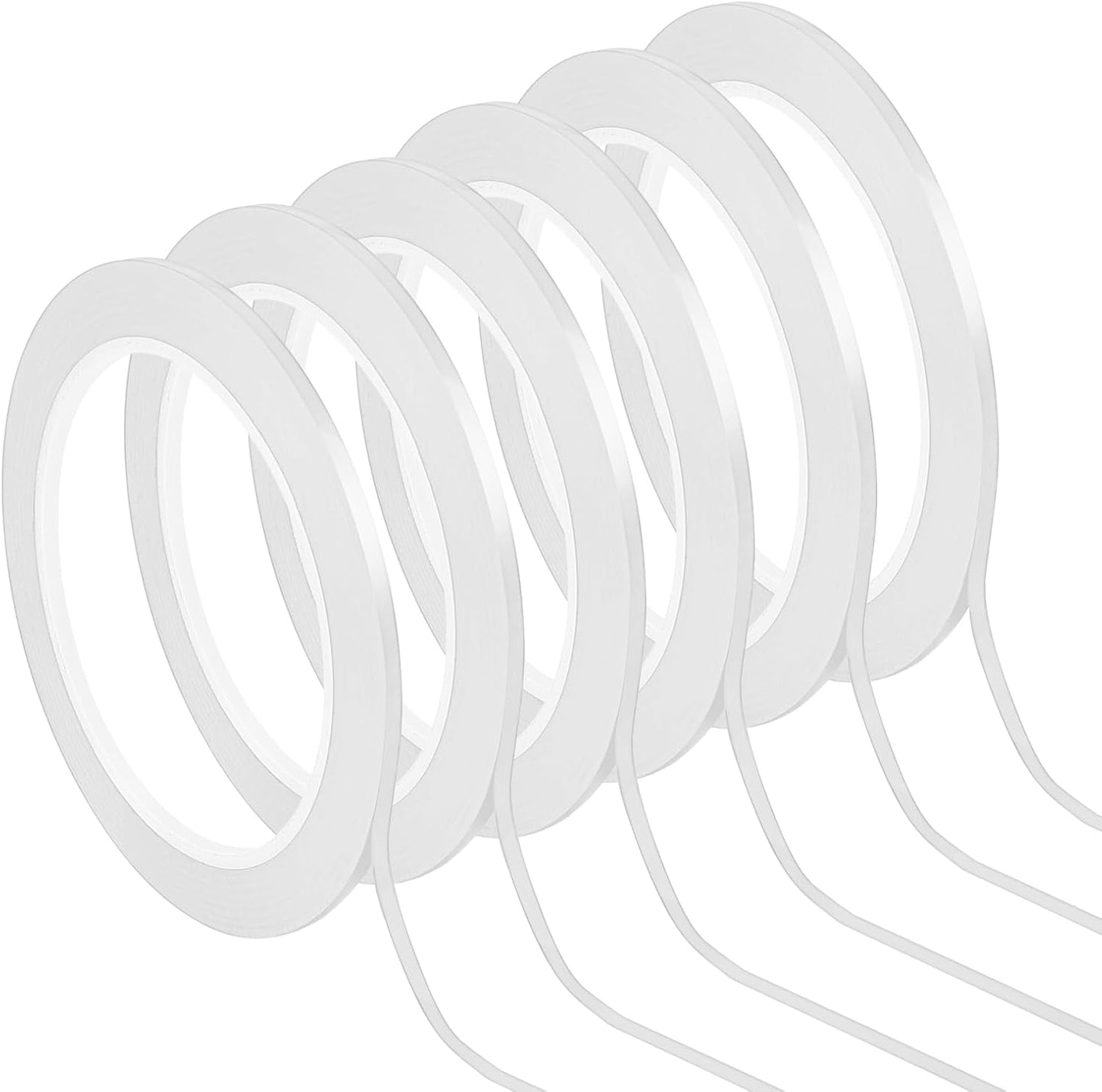 6 Rolls 1/8" Thin Dry Erase Board Tape Whiteboard Graphic Chart Line Grid Marking Tapes Pinstripe Tape Thin Painters Tapes for DIY Art Graphic Chart Marking(216 Feet Per Roll)