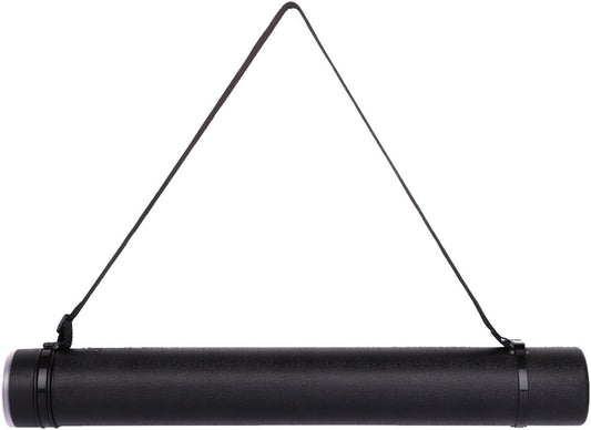TRANSON Durable Poster Storage Tube with Straps 24"-40" Extendable for Blueprints, Artwork, Maps, Posters Color Black