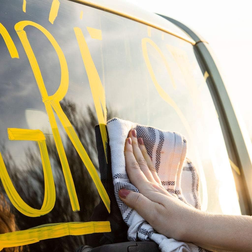 Glass Pen Window Marker: Liquid Chalk Pens for Glass, Whiteboard Markers with Washable Paint - Graduation, Car Windows, Mirror Pen, Storefront, Wedding, Parade, Party & Holiday (3 Pens - Fine Tip)