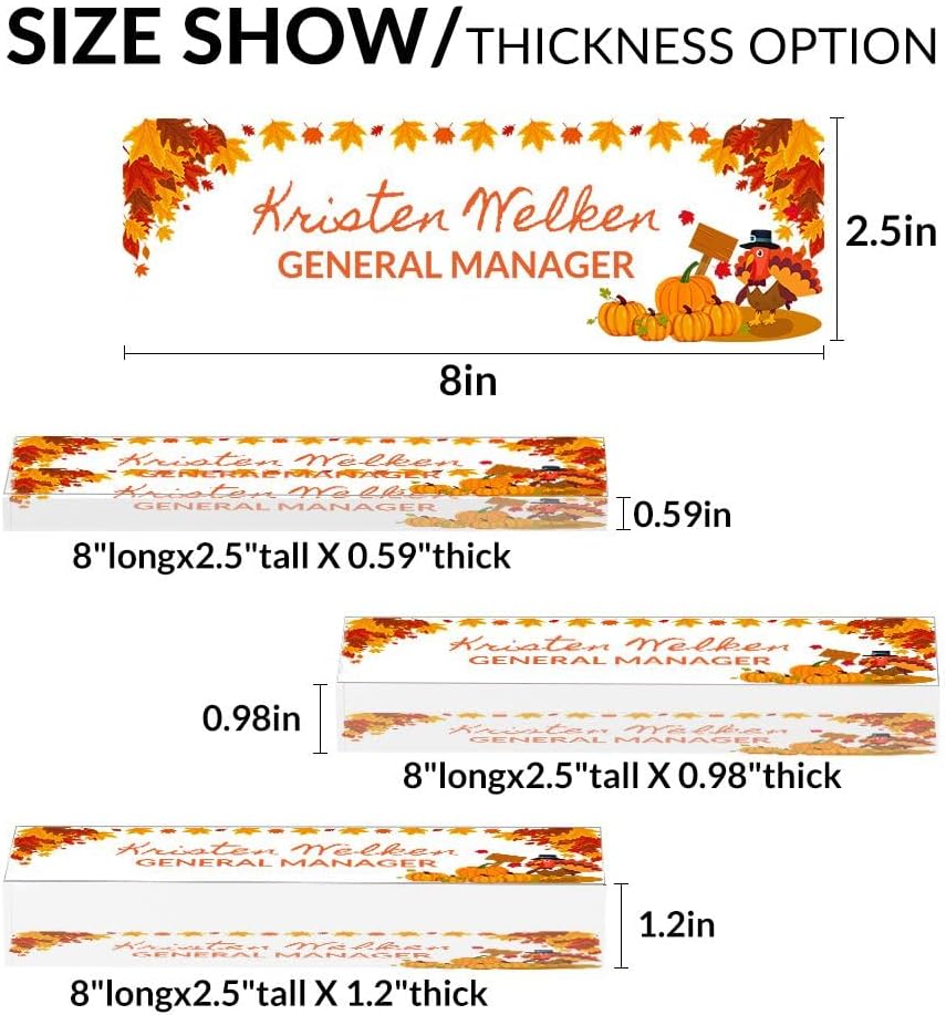 Personalized Name Plate for Desk | Desk Accessories | Custom Decorations for Women | Office Decor for Men | Gifts of Autumn for Farmer, Agricultural Scientists (Thanksgiving Day)