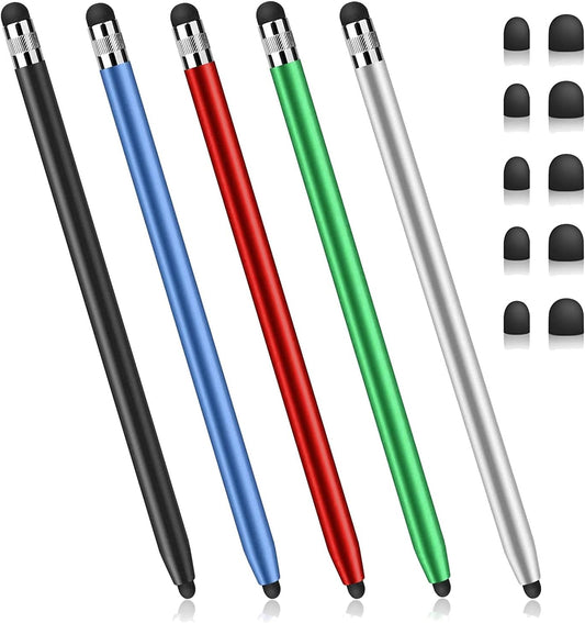 Stylus Pens for Touch Screens, 5 Pack Stylus Pen for iPad iPhone Android Chromebook Tablets and More Capacitive Touchscreen Devices High Sensitivity & Precision No Scratches Rubber Tips Stylist