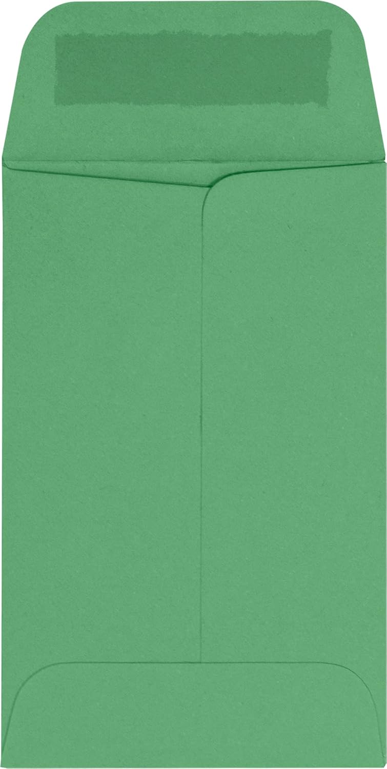 LUXPaper #1 Coin Envelopes | 2 1/4" x 3 1/2" | Holiday Green | 80lb. Text | 50 Qty