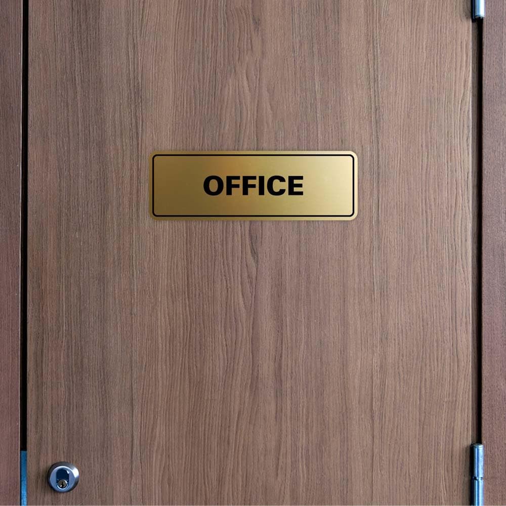 Signs ByLITA Standard Office Sign - Professional Business Signage - Easy to Install (Navy Blue/White) - Large 1 Pack