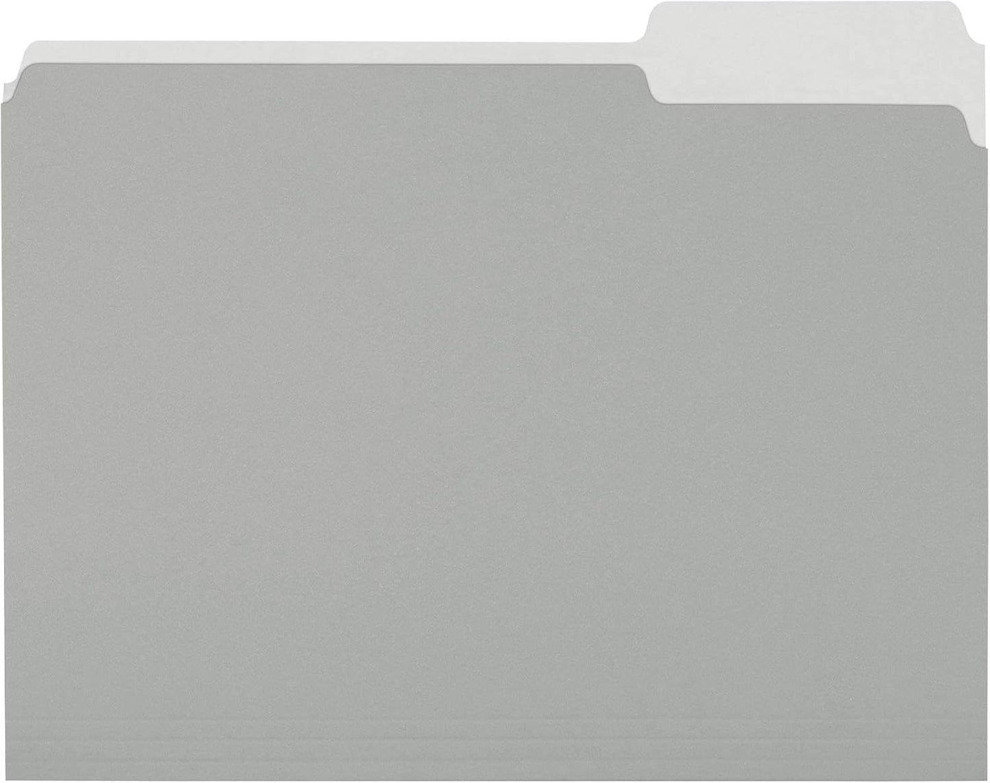Amazon Basics File Folders, Letter Size, 1/3 Cut Tab, Gray, 36-Pack