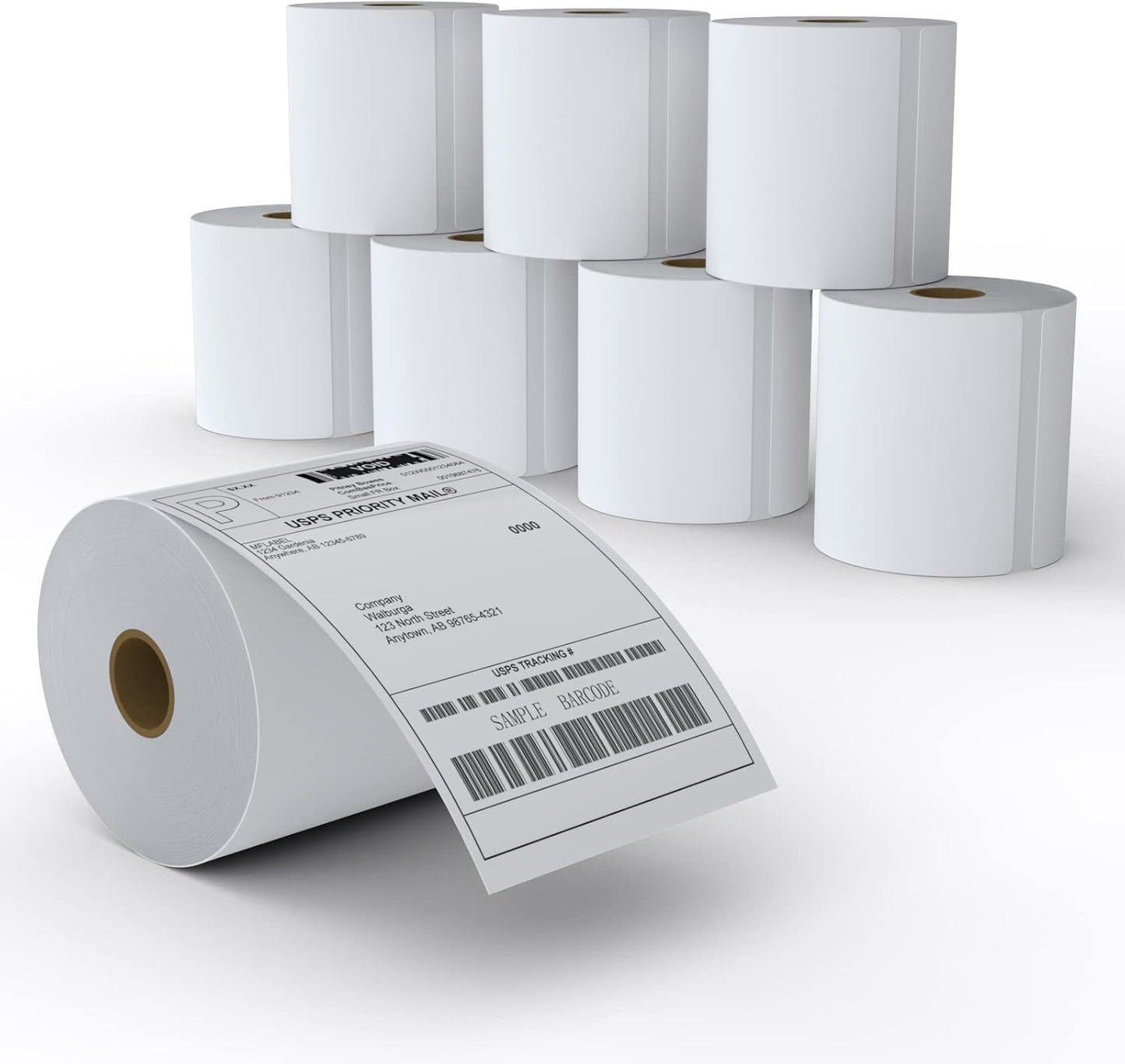 MFLABEL® 8 Rolls of 450 Labels 4x6 Direct Thermal Shipping Labels for Zebra 2844 ZP-450 ZP-500 ZP-505