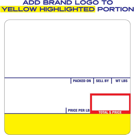 CEPRICO - Customizable CĀS Scale Labels - 144 Rolls of Thermal Printing Scale Labels – Compatible with CĀS LST-8020 | UPC Ingredient | Ideal for Supermarkets, Retailers and Grocery Stores