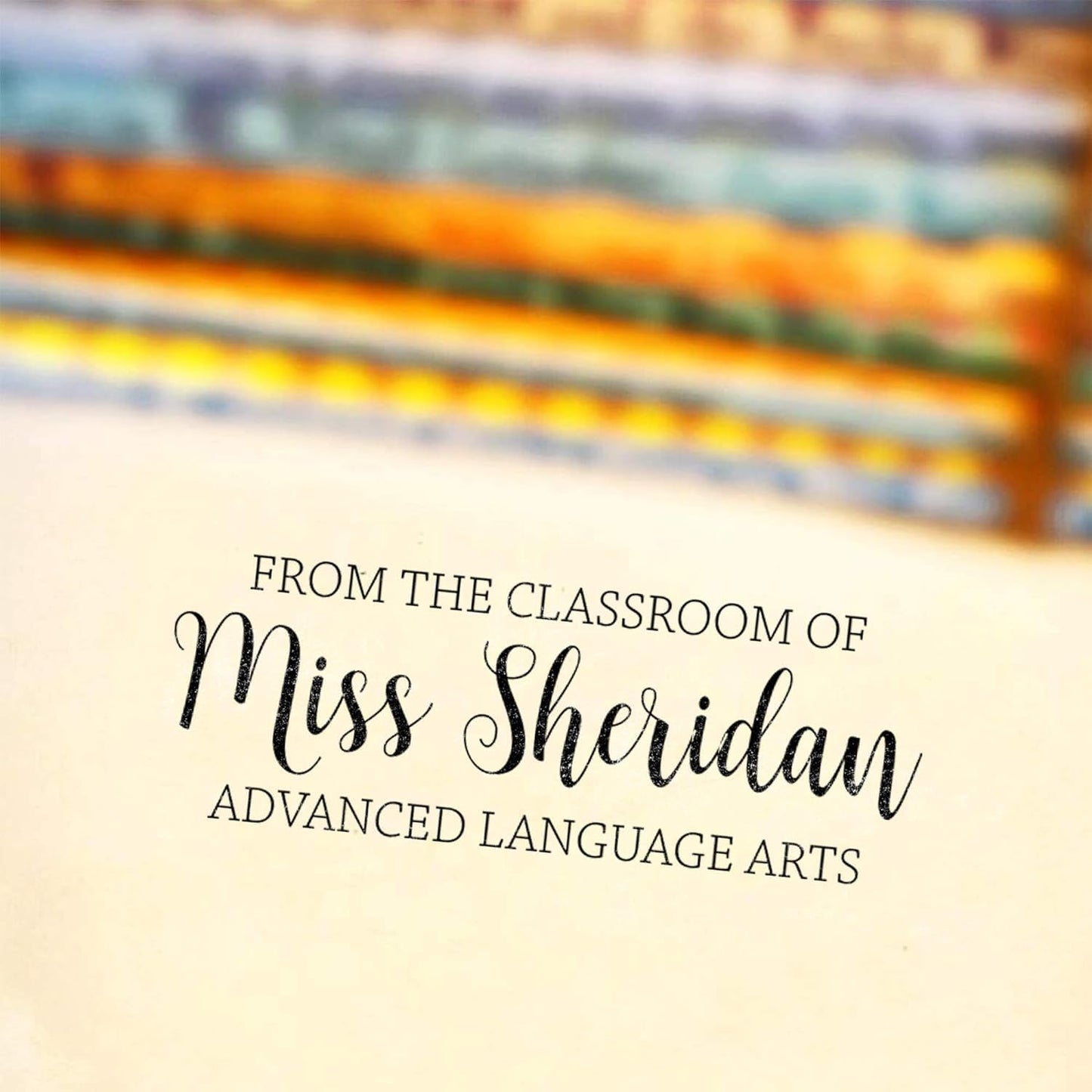 Custom Self-Inking Teacher Stamps | 49 Designs | Fun Phrases | Grading Made Easy | Classroom and Library Book Stamps (From The Classroom of Subject, Xtra Large)