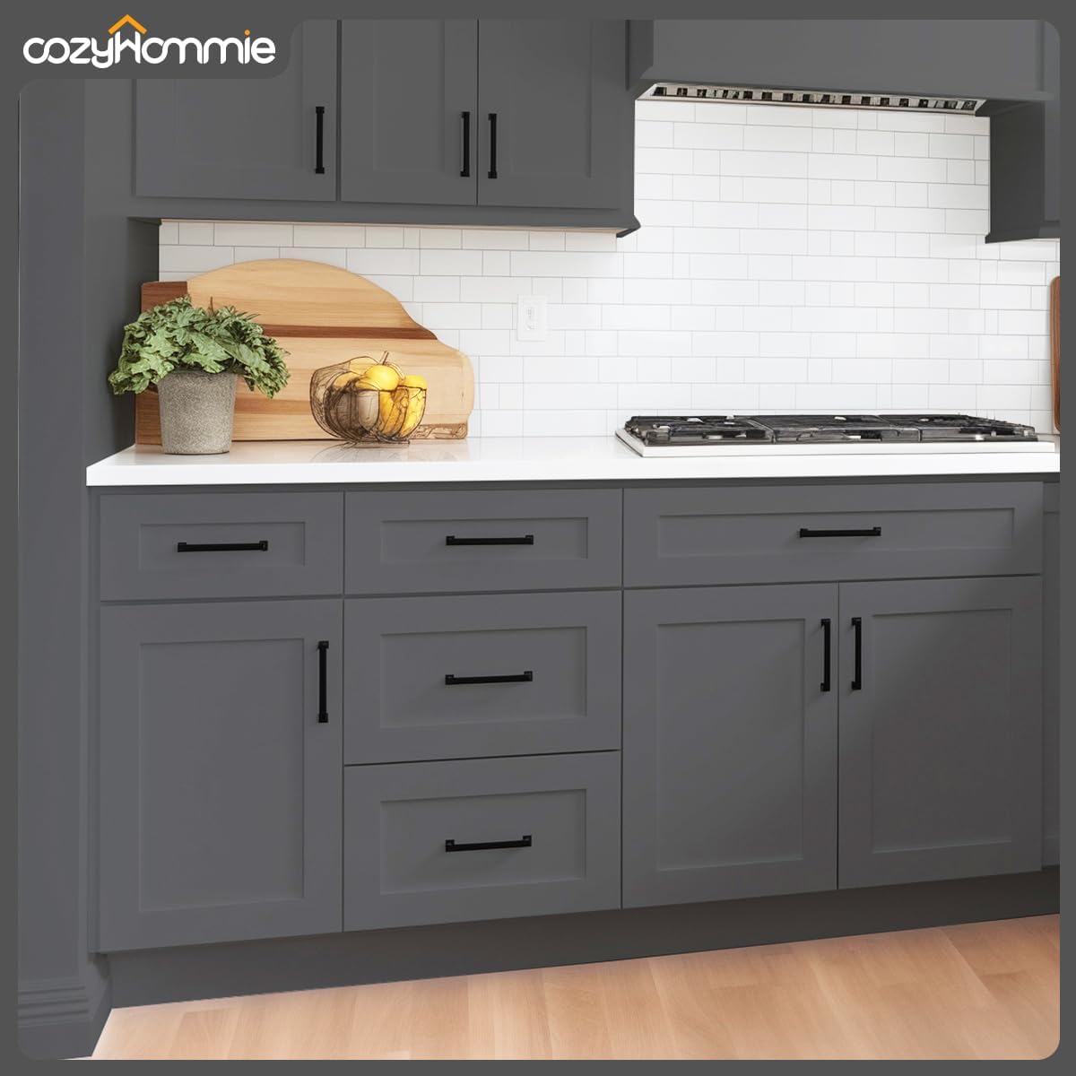 Shaker Style Pebble Grey RTA Base Drawer Cabinet by Solid Wood for Kitchen, Bathroom, Bedroom or Office with 3 Drawers and Soft Close(24" W x 24" D x 34-1/2" H)
