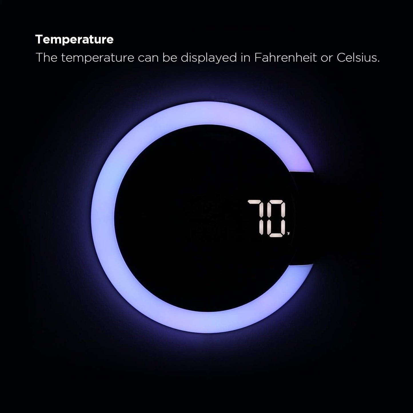 mooas Mood Light LED Silent Digital Wall Clock with Remote, Backlit Nightlight, Modern Digital LED Wall Clock Display Alarm Clock Melody 5 Brightness for Bedroom Living Room