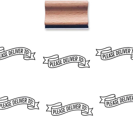 Please Deliver to Rubber Stamp, 1.3inch Stamp for Scrapbooking Card Making Crafting