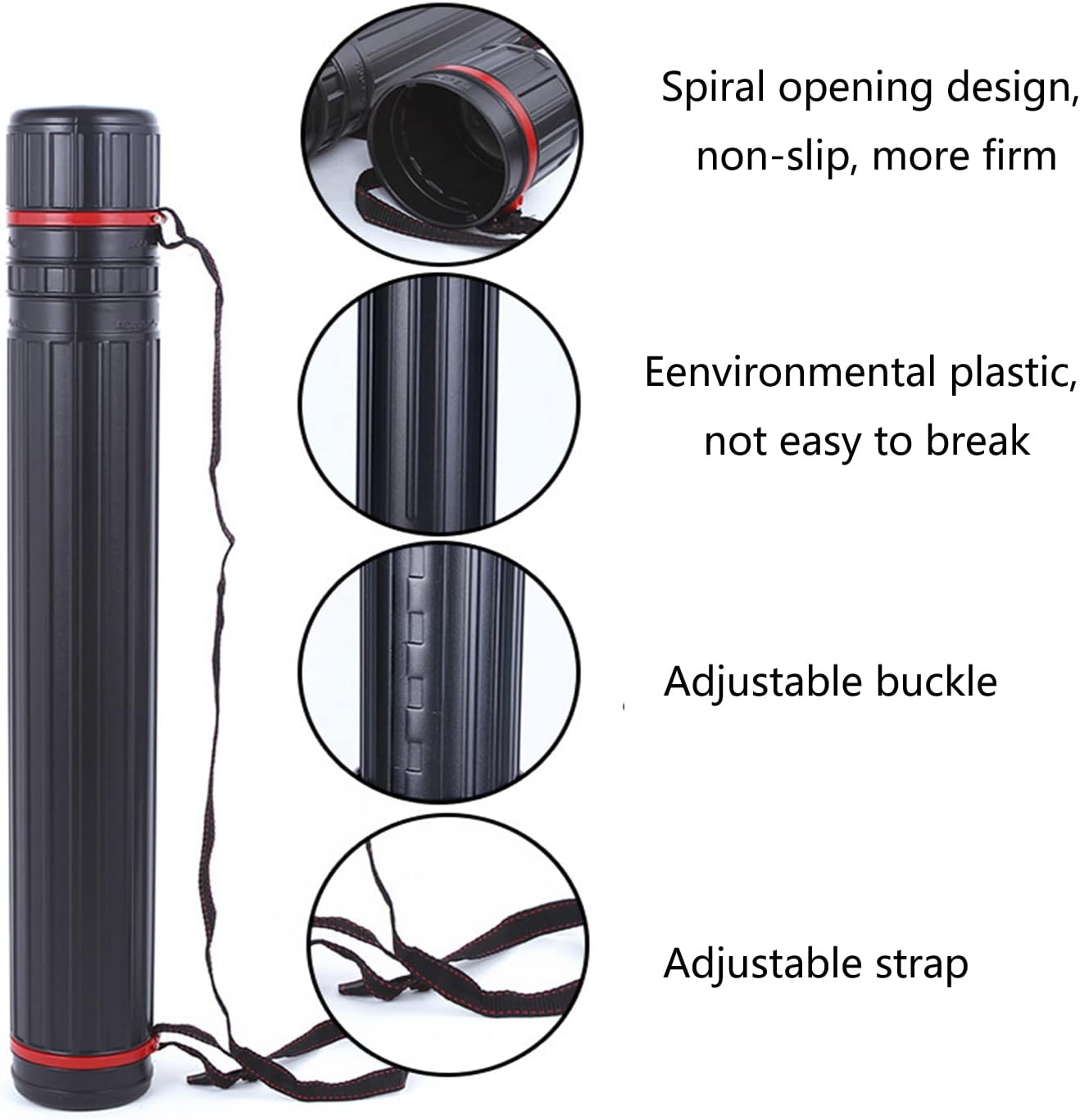 Poster Tubes,2Pack Extendable Poster Tube Expand from 24.5" to 40" with Adjustable Shoulder Strap Lids and Lable,Waterproof Telescoping Blueprint Art Document Storage Transport Carrying Tube